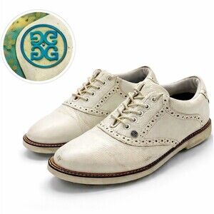 G/FORE Gallivanter Golf Shoes Mens 11 White Leather Wingtip Spikeless